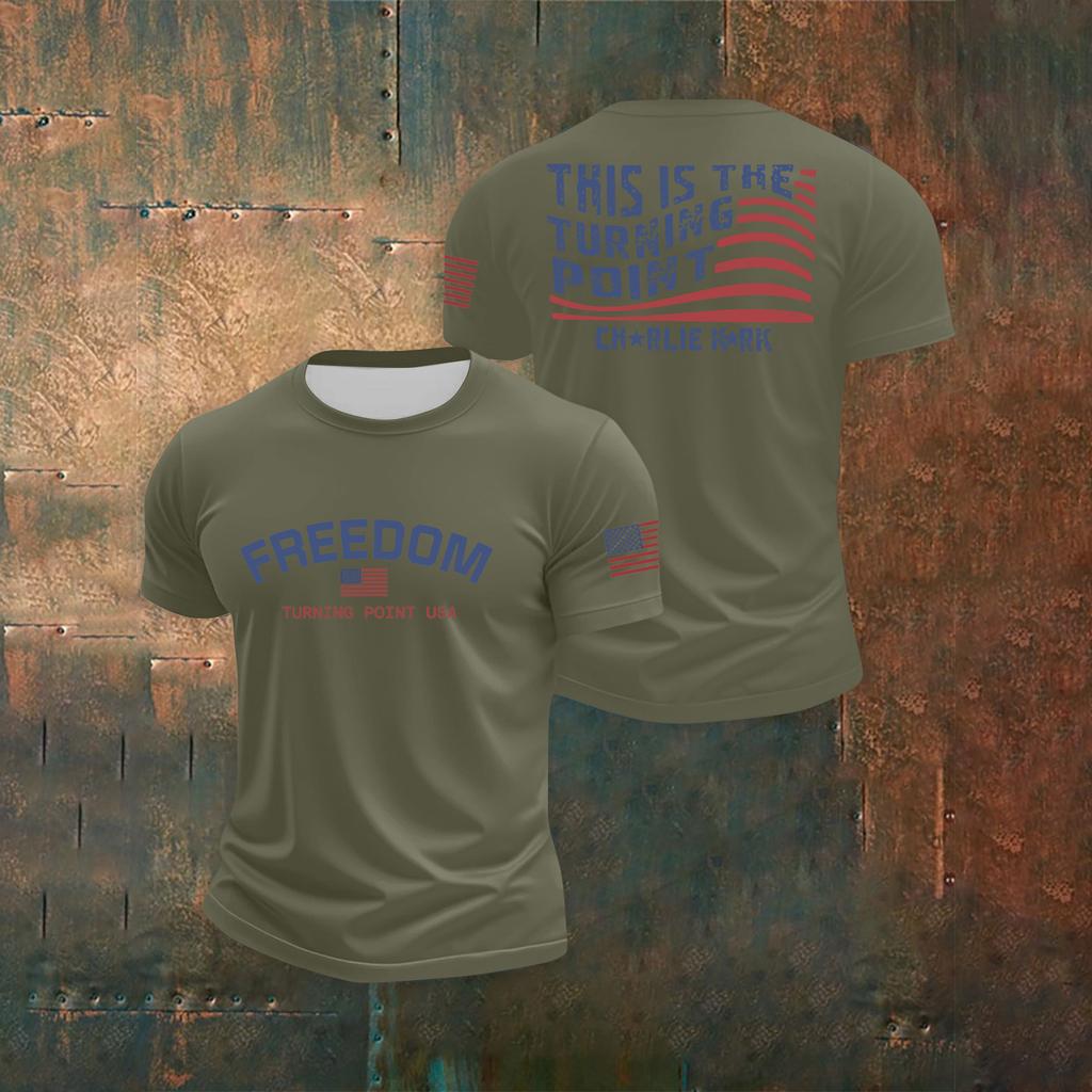 Vīriešu apdrukāts T-krekls ar īsām piedurknēm Vīriešu brīvs ikdienas tops ar īsām piedurknēm