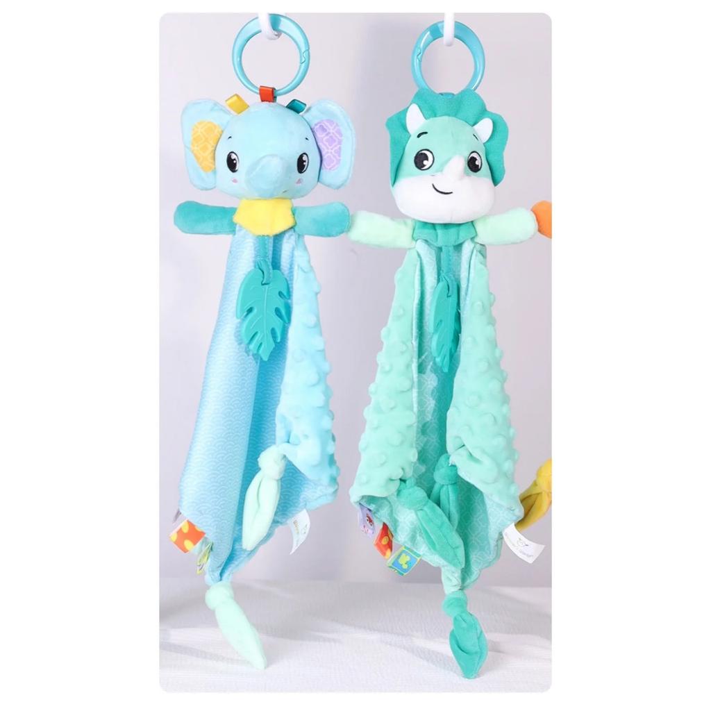 Baby Security Blanket Plush Toy Fox Elephant Dinosaur Soft Lovey Baby Gifts for Newborn Toddler Snuggle Plush Baby Toys
