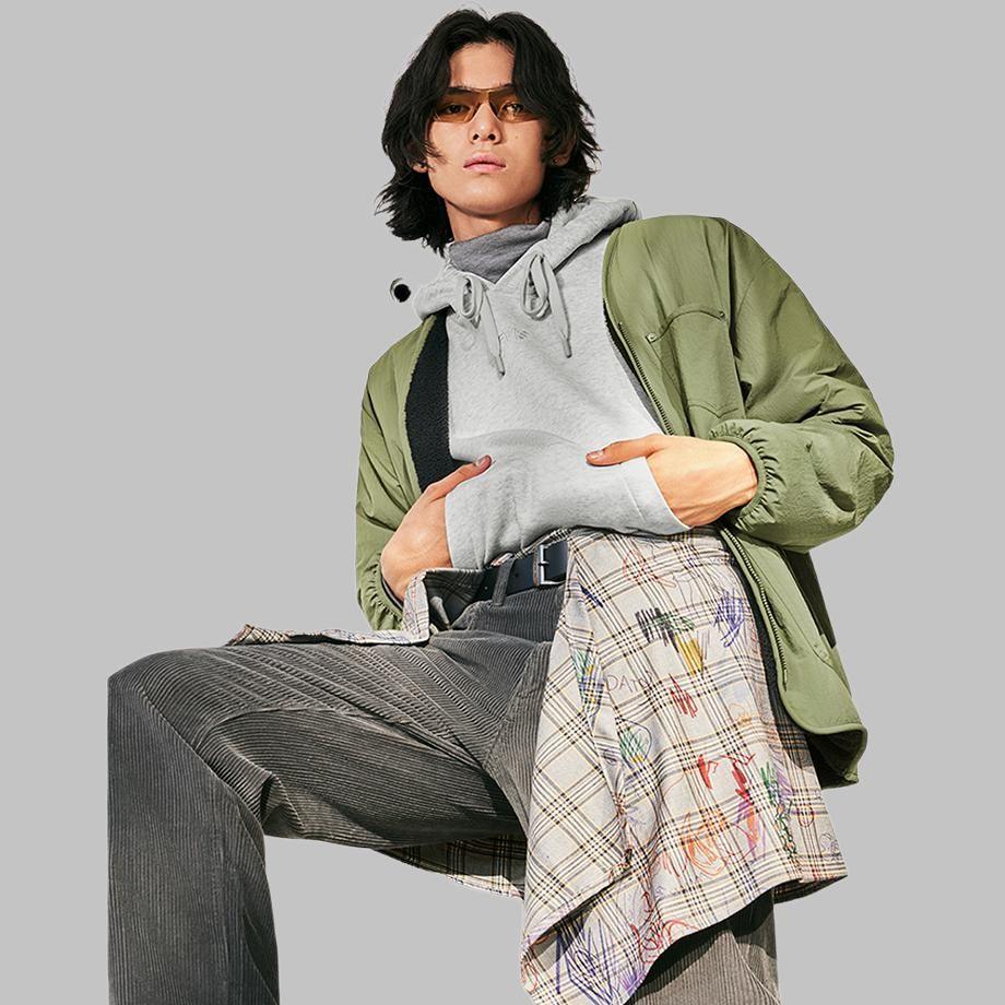 Levis Loose Faux Shearling Reversible Long Sleeve Jacket Men Jackets Green 002PX-0001