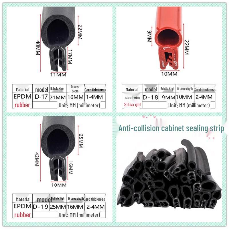 U-Shaped Silicone Cabinet Sealing Strip