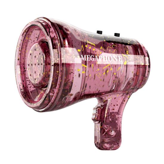 

Мини-рог брелок записываемый ручной динамик музыкальный плеер сумка подвески игрушка для смены голоса для вечеринок и мероприятий розовый