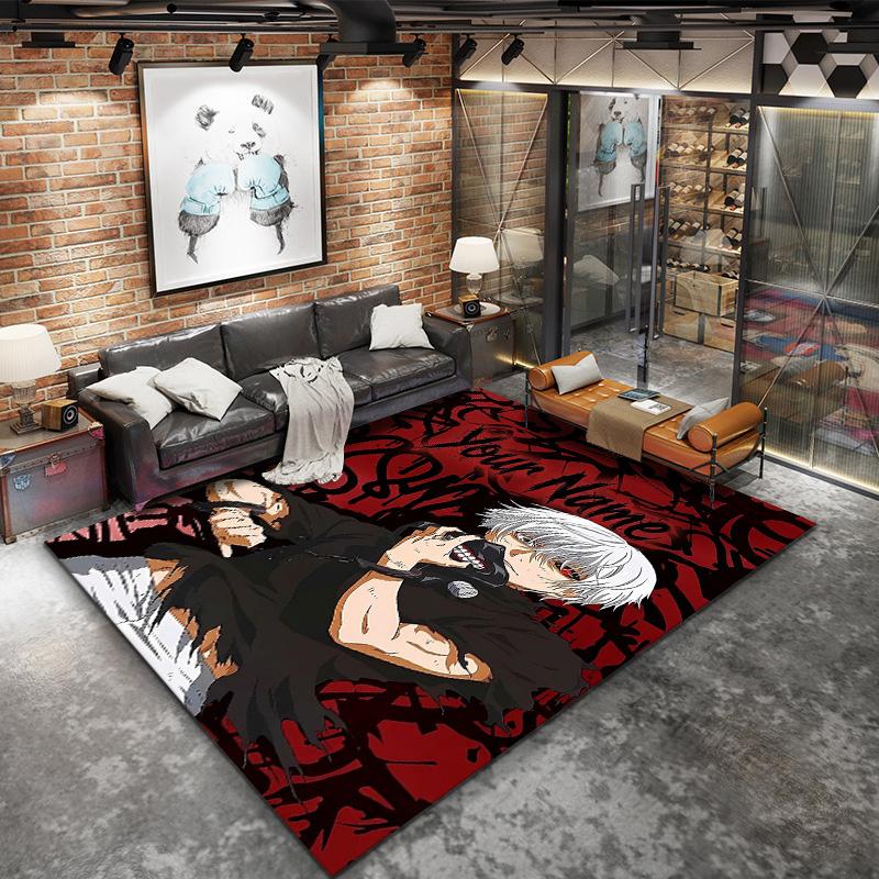 Tokyo Ghoul Theme Custom Name Carpet Rug For Living Room Bedroom Home Sofa Decoration Kids Play Nonslip Floor Mat