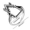 Beautiful Gothic Castle Shape Rings Electroplating Copper Retro Novel Rings