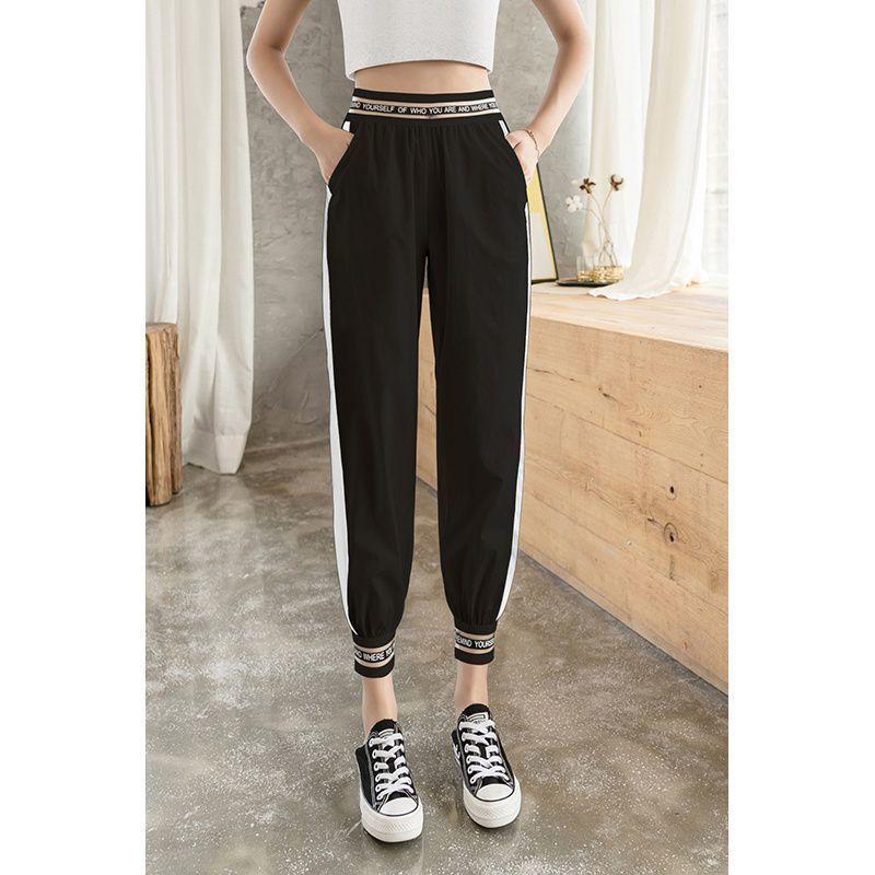 Casual Deportes Cintura Cintura Pantalones de harén De mujer Moda de secado  rápido Moda Caderas de moda Eran pantalones altos y delgados de nueve  puntos comprar a buen precio — entrega gratuita,