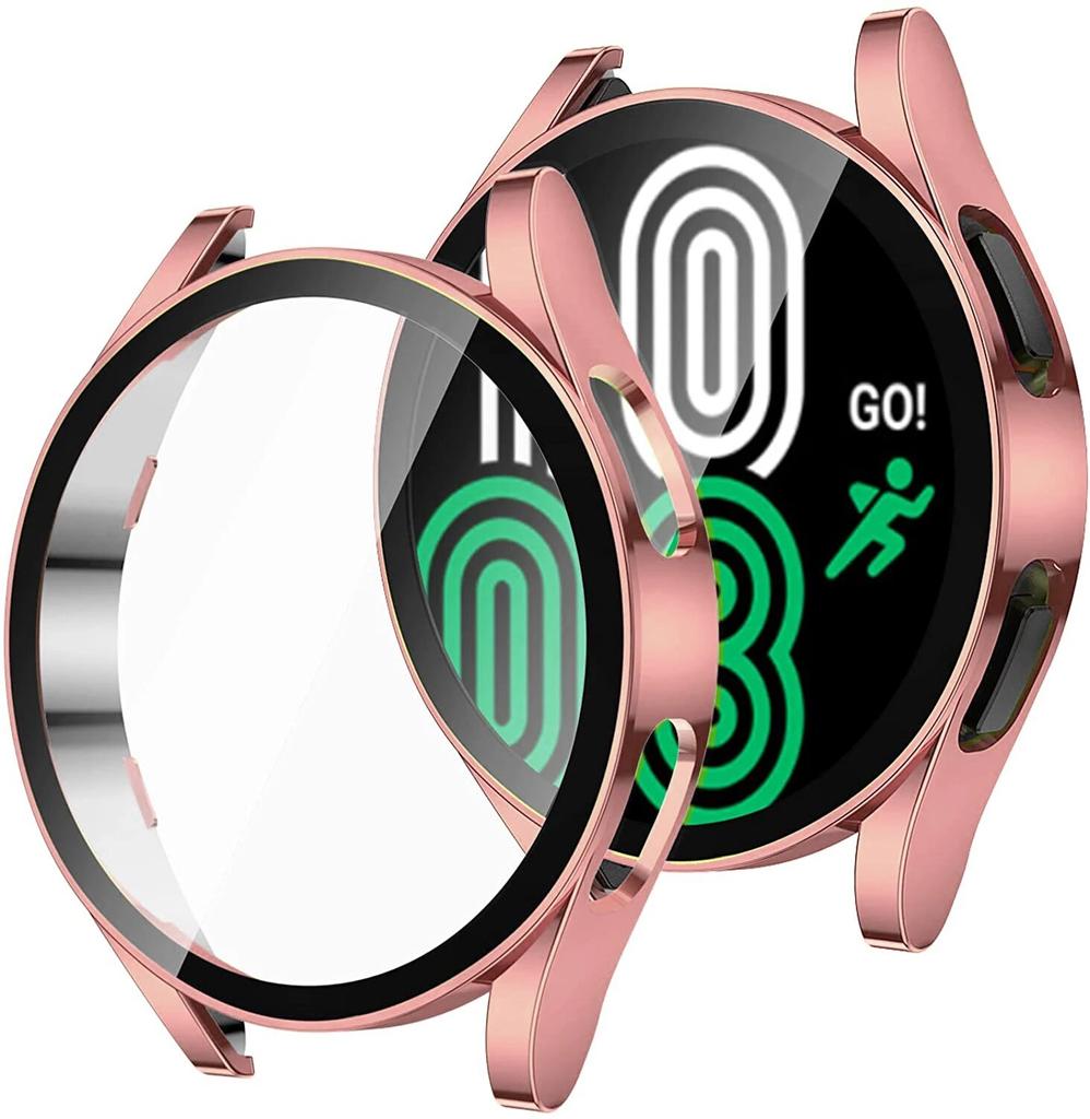 Glass+Case for Samsung Galaxy Watch 5 4 40mm 44mm Accessorie PC All-around Anti-fall Bumper Cover Watch5 Watch4 Screen Protector