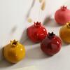 Ceramic Pomegranates Bud Vase Small Fruit Shaped Decorative Vase for Home Decor Farmhouse Rustic Flower Vase for Table Centerpiece Housewarming Gift