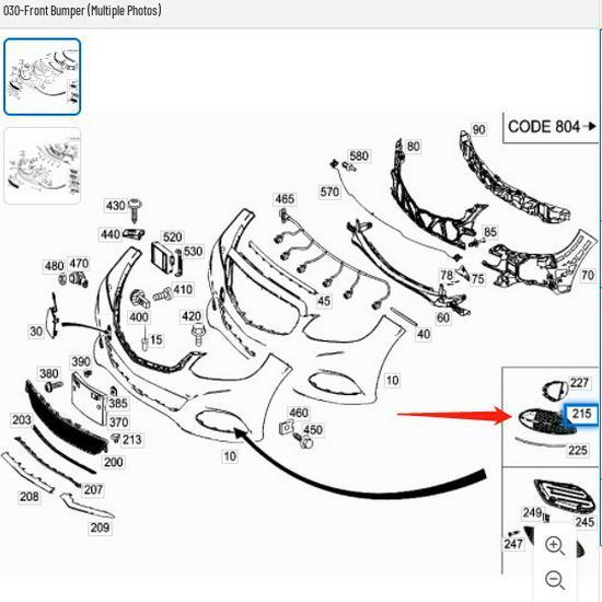 Mercedes-Benz W212 E300 Para-choque Dianteiro Moldura da Luz de Nevoeiro com Acabamento