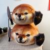 New 15/45Cm What The Dog Doing Plush Pillows Funny My Knife Shield Shiba Inu Dog Abstract Plush Dolls Toy Pendant Gifts For Kids