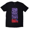 Classic Rock Metal Band Tshirt Iron Maiden Unisex T-Shirt: Est. 1975 Stamp Logo Purple (Black)
