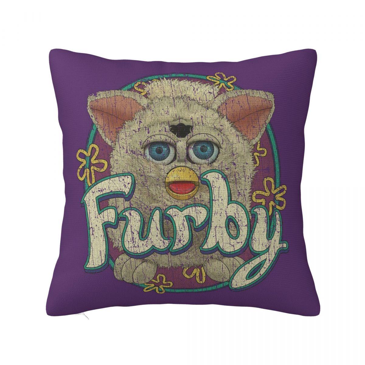 

Snowball Furby 1998 Pillowcase Polyester Cushion Comfort Throw Pillow Sofa Decorative Cushions Used for Home Bedroom Living Room 22x22Inch