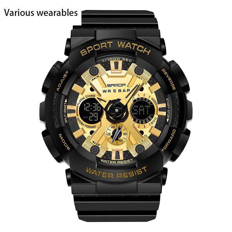 Pánské stylové Harajuku trendy digitální sportovní voděodolné pro muže a ženy, korejská verze Jednoduché elektronické hodinky