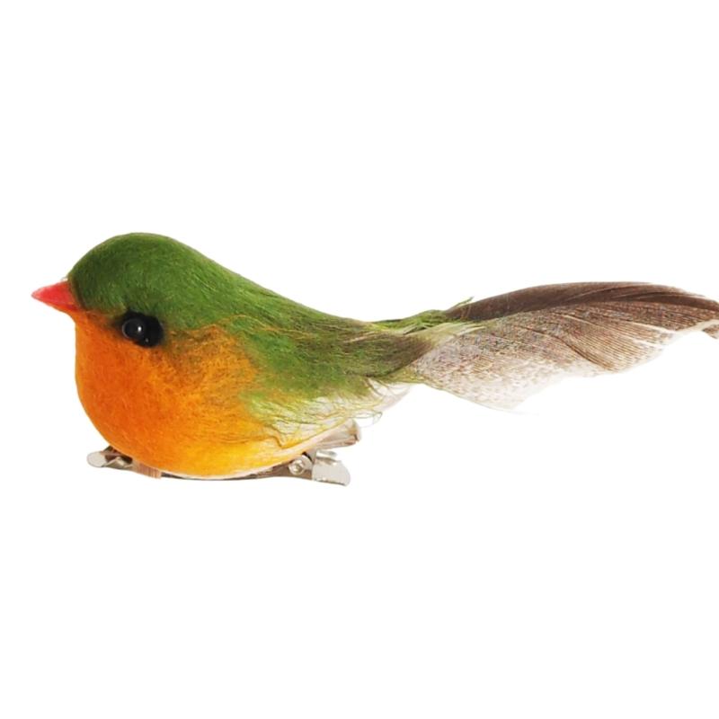 Clip-on Artificial Bird Ornaments for Crafts Christmas Tree and Seasonal Display X3UC