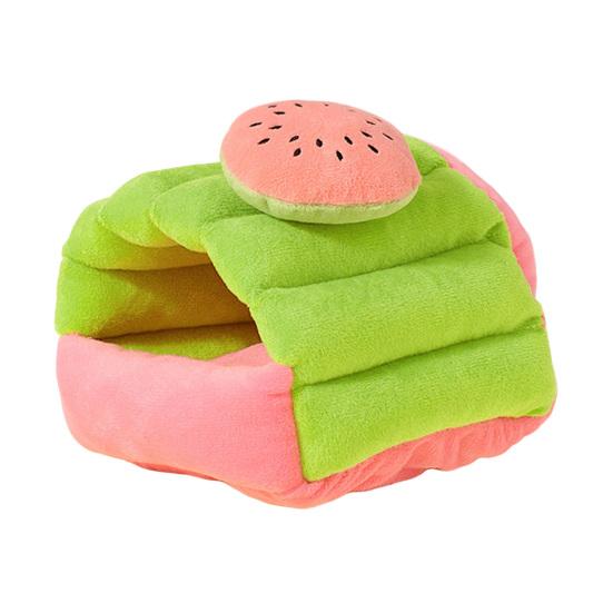 Pluszowe gniazdo dla chomika, małe legowisko dla zwierząt, przytulny domek dla królika, jaskinia dla świnek morskich, fretek, jeży, zimowy odpoczynek, kryjówka, akcesoria