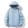 New Outdoor Windproof and Warm Thickened Hooded Winter Clothing Solid Color Tooling Jacket Down Jacket
