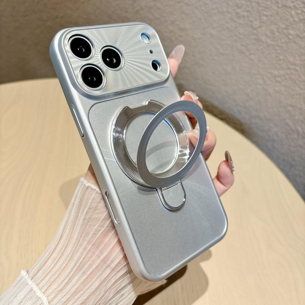 Metal bracket is suitable for iPhone17PROMAX second change mobile phone case, built-in N52 magnetic suction Apple 16 protective case