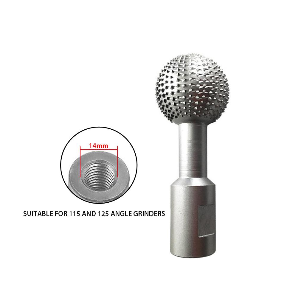Kugelhobel, sphärische Spindeln, geformter Holzhobel, kraftvoller Schnitzaufsatz für Winkelschleifer, Holzrillenschnitzwerkzeug