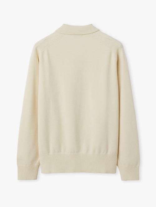 Le Mad Saddle Collar Knit - Light Beige