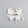 Bridal  Pearl Butterfly Hair Clip Barrette Bride Hair Jewelry Accessories