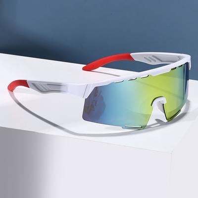 Cross Border New Sports Outdoor Sunglasses Fashionable UV Resistant Cycling Glasses Colorful Coated Wholesale