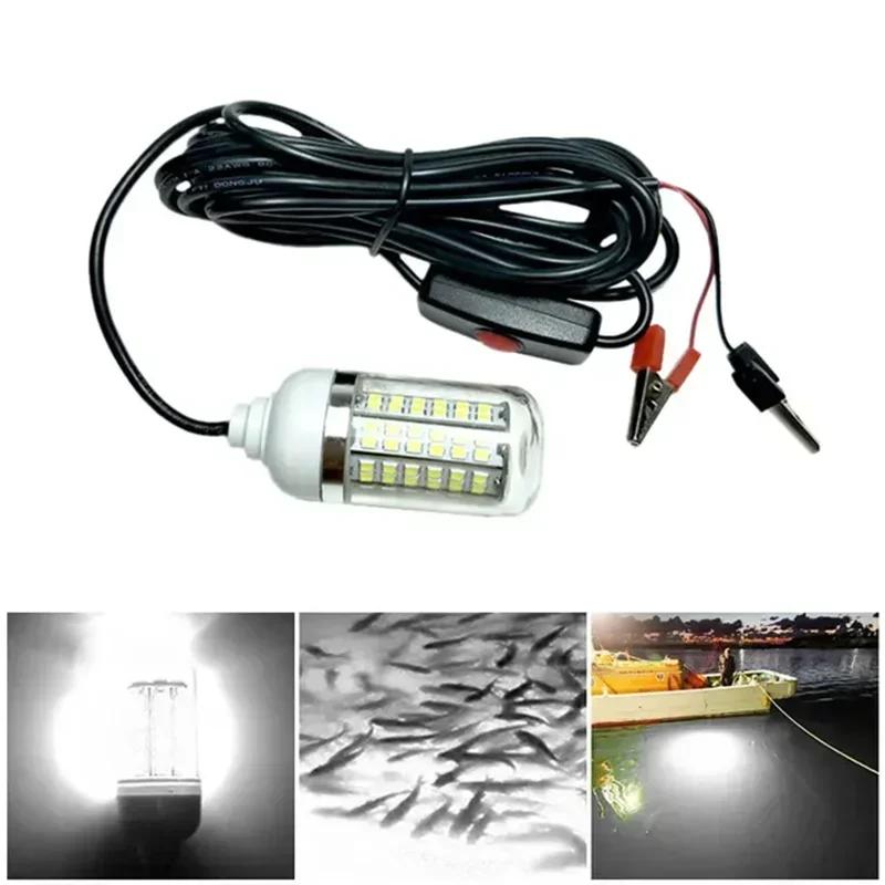 12V LED Fishing Lights 100W Ip68 Lure Fish Finder Lamp 108 Leds 2835SMD Attracts Prawns Squid Krill 4 Colors Underwater Lights