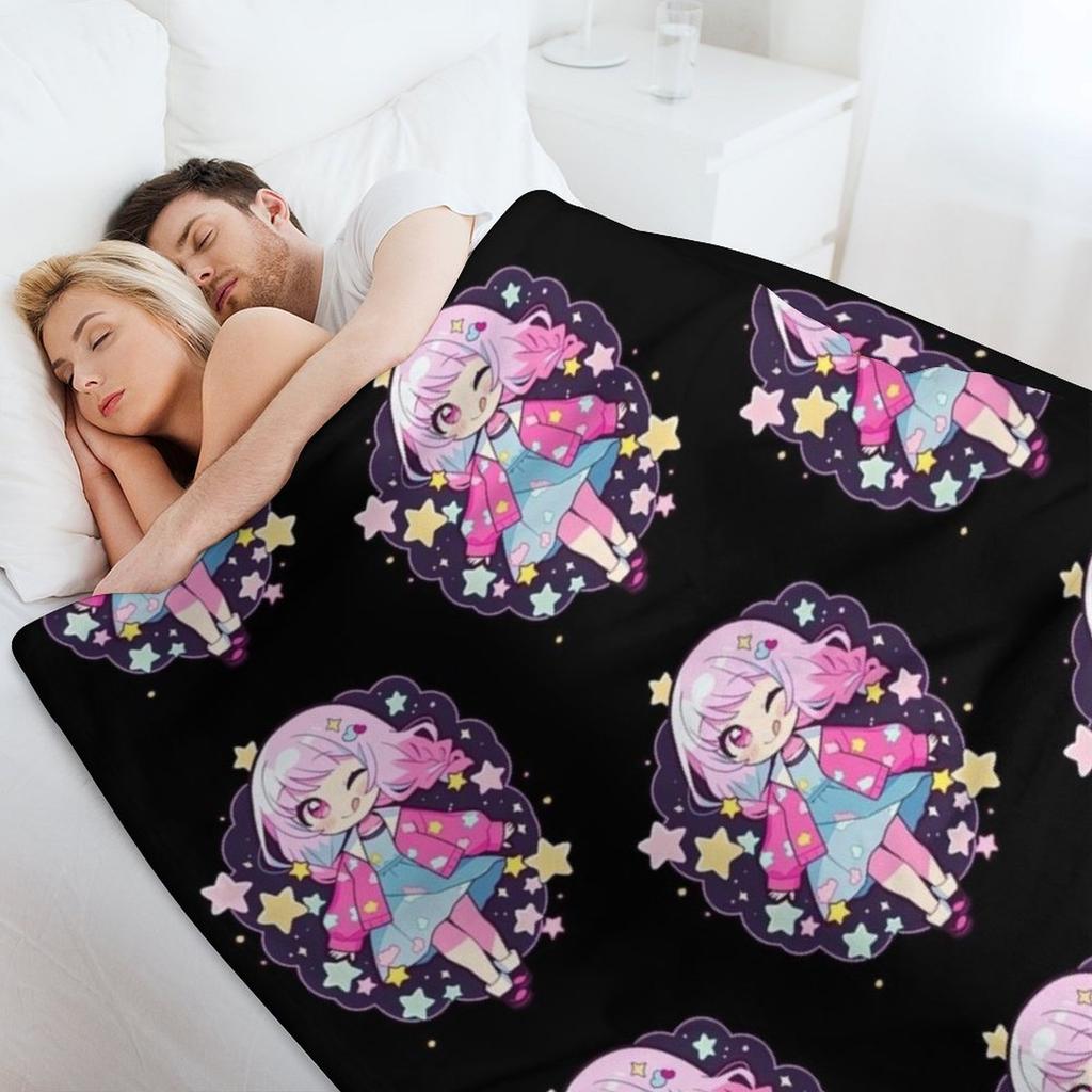 Project Sekai Shirt Emu Otori Cute Stars Kawaii Chibi Throw Blanket manga For Baby sofa bed halloween Blankets