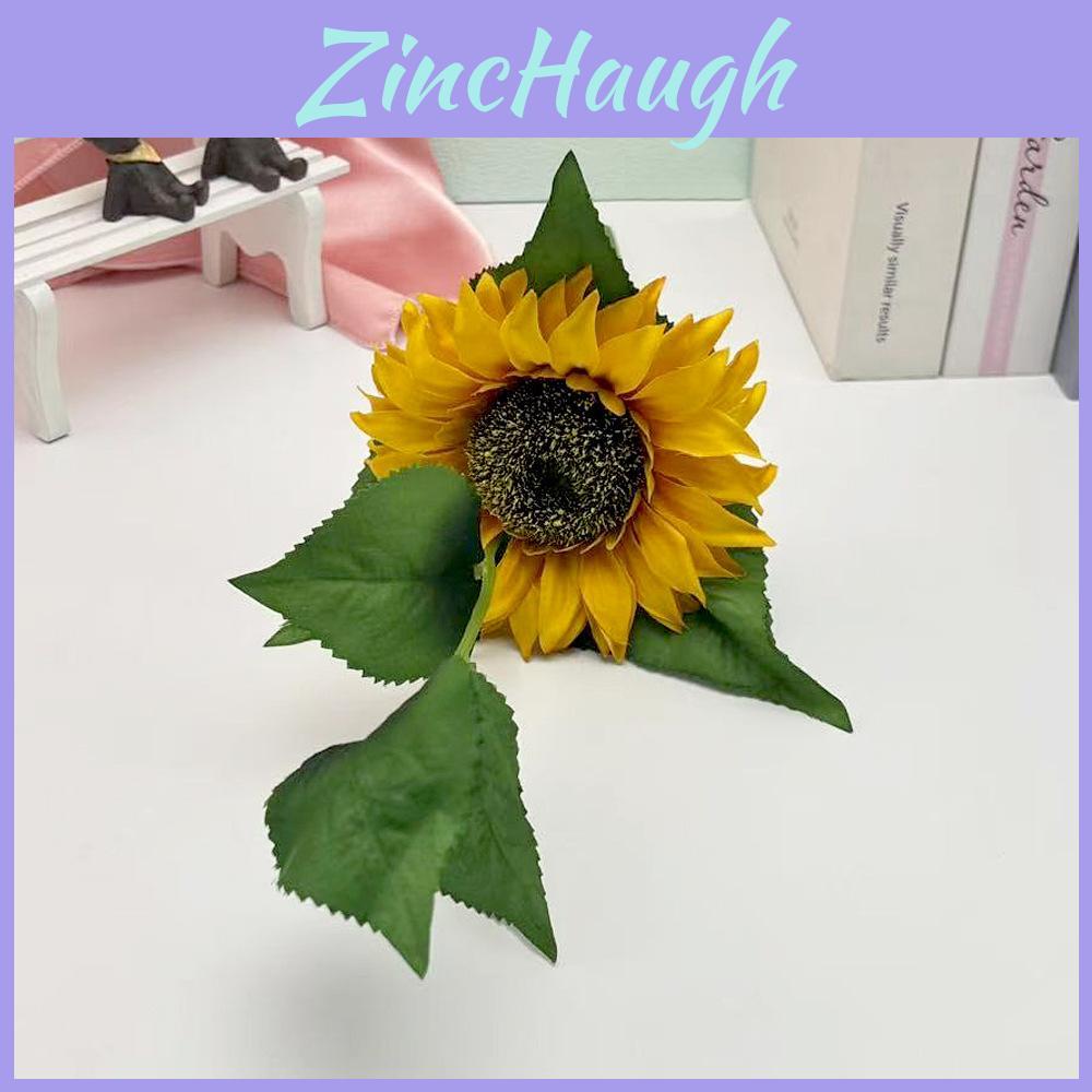 Sunflower Artificial Plant With Rain Flower Stones For Home Decor And Wedding Centerpieces