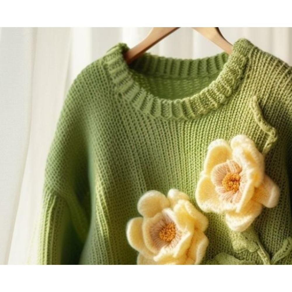 WTEMPO Suéter de Moda de Manga Larga para Mujer Cálido Punto Jersey Suéter de Color Sólido