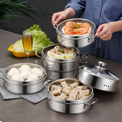 Rejilla para cocinar al vapor de acero inoxidable para el hogar con olla arrocera de doble oreja, bandeja con rejilla para cocinar al vapor bolas de masa hervida, accesorios de cocina
