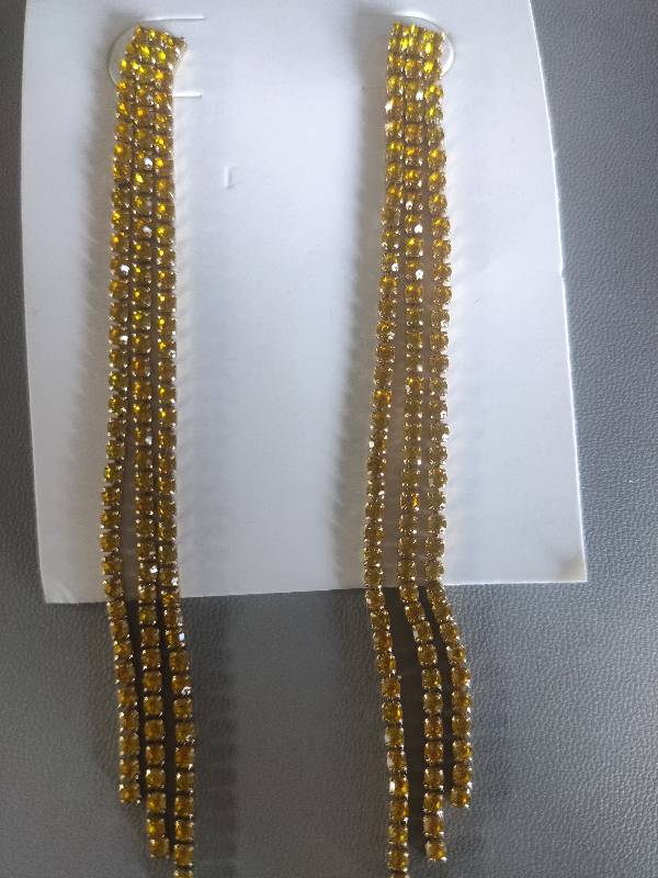 Stylish Diamond Long Fringed Earrings