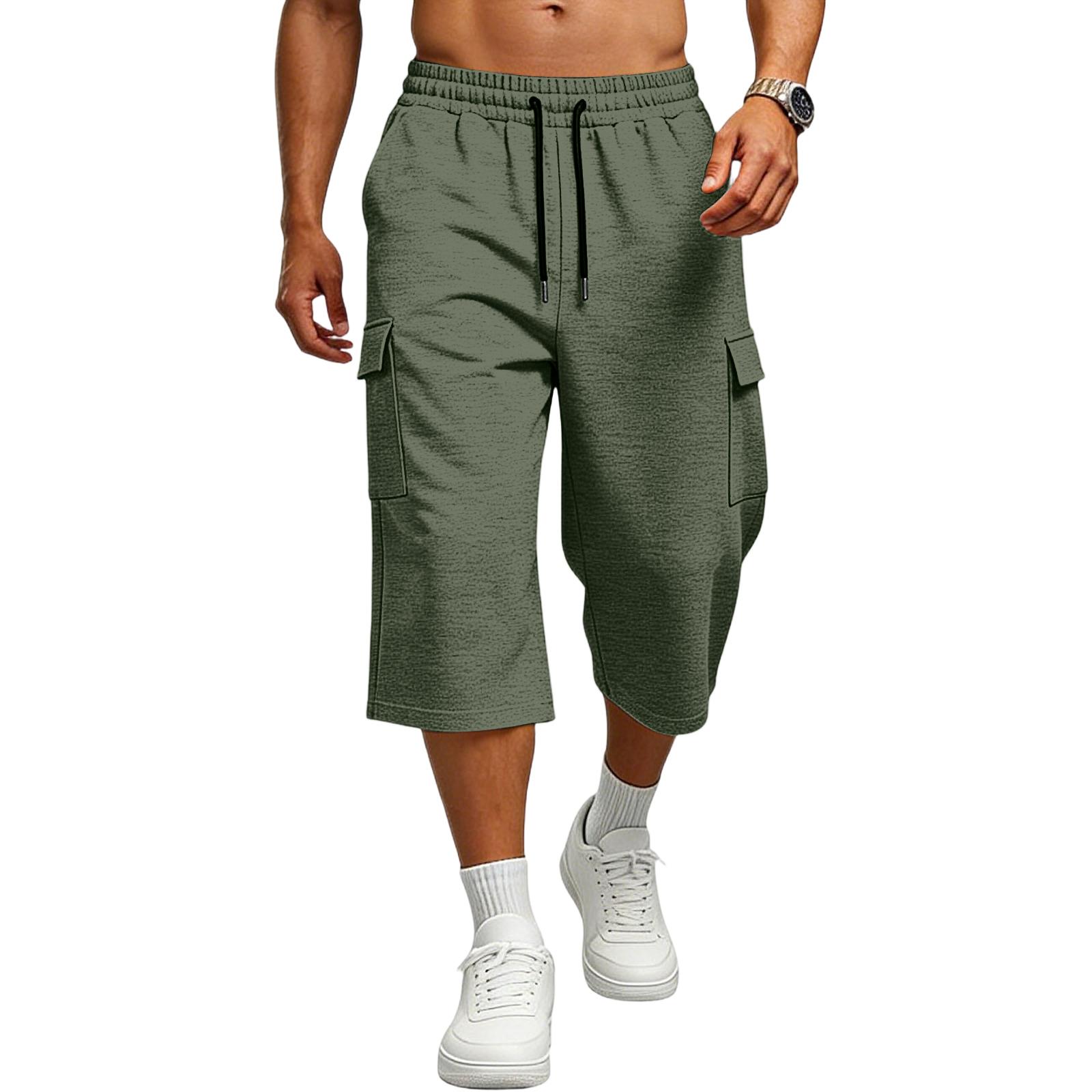Men s Casual -Weave Drawstring Shorts L