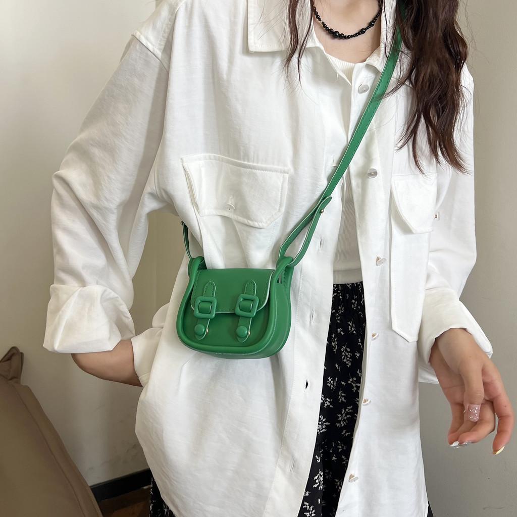 Vintage Style Small Pu Crossbody Bag With Top Magnetic Flap For Girls