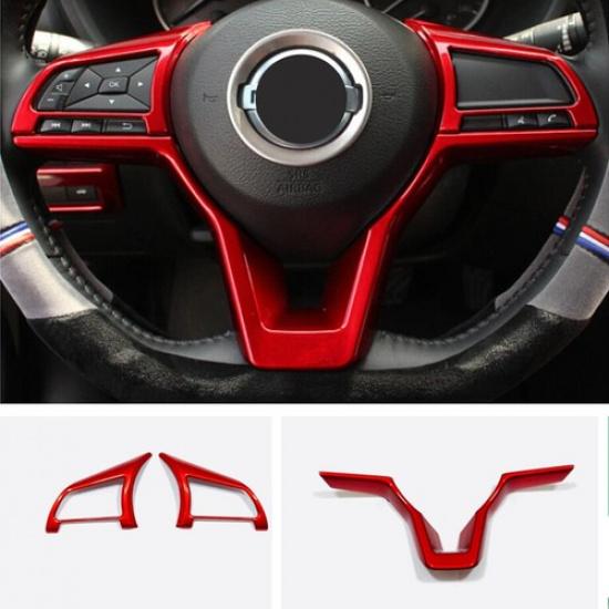 Red Steering Wheel Trim 3pcs For Nissan Altima