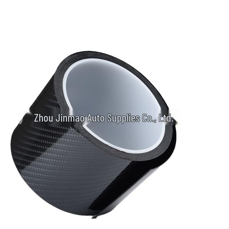 5D Carbon Fiber Textured Car Door Edge Protector - Universal Anti-scratch & Anti-stepping Strip