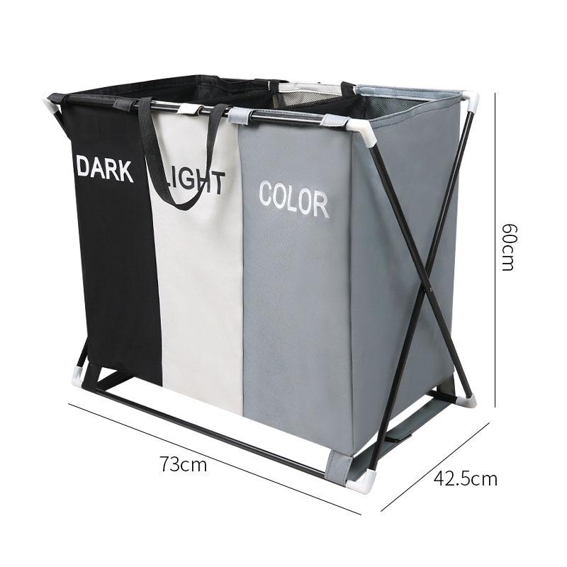 Extra Large Waterproof Foldable Laundry Hamper Storage Basket - Mixed Colors, Dustproof