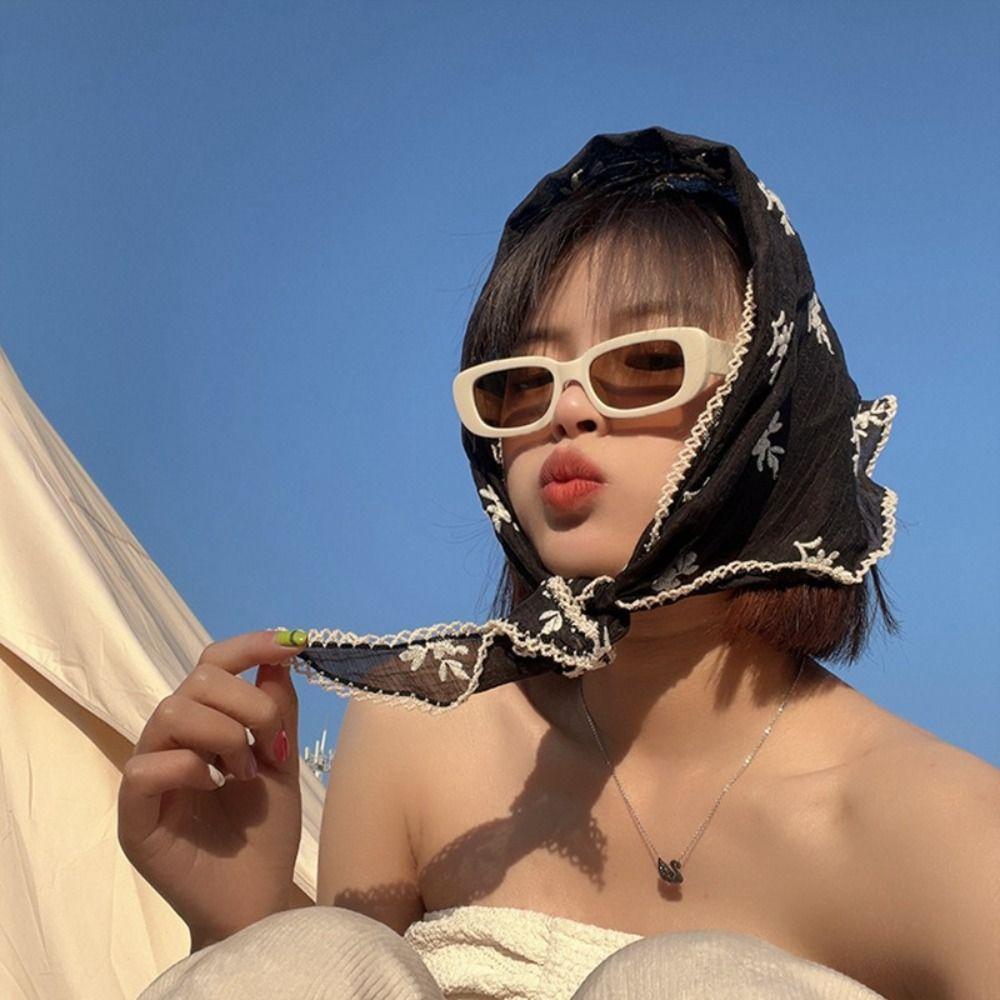 Pastorální styl Květinová krajka Vlasový šátek Sladká bohémská bandana Módní bavlněno-lněná čelenka Ženy