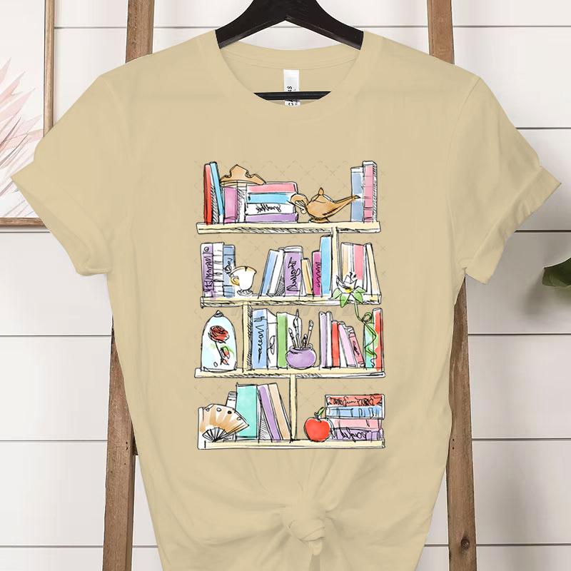 Retro Comfort Funny Reading Tshirts Gift for Book Lover Short Sleeve Tshirt Retro Bookworm Soft Tee Women Bookish Casual Tops