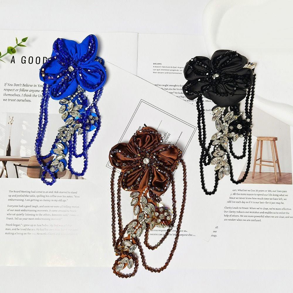 Hand Sewn Fabric Flower 3D Shape Handmade Flower Cloth Appliqué Brooch Ornament Garment Decoration