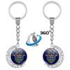 Russian Airborne Troops Rotating Moon Keychain Pendant