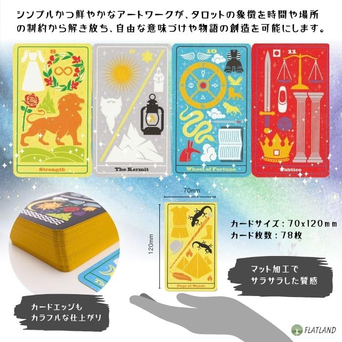 Tarot Disassembled Tarot Reading Instructions with Japanese Instruction Manual, Authentic Tarot Cards, 78 Cards