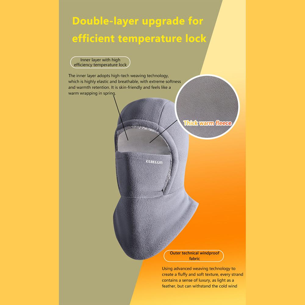 Winter Balaclava Fleece Lined Windproof Face Mask Hood for Cycling Skiing Motorcycle Cold Weather Thermal Headwear for Men Women