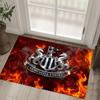 Newcastle United Fußball Design Kristall Samt Teppich Gemütlich Nein?Rutschfester Teppich mit Aufdruck für Schlafzimmer Wohnzimmer Eingang