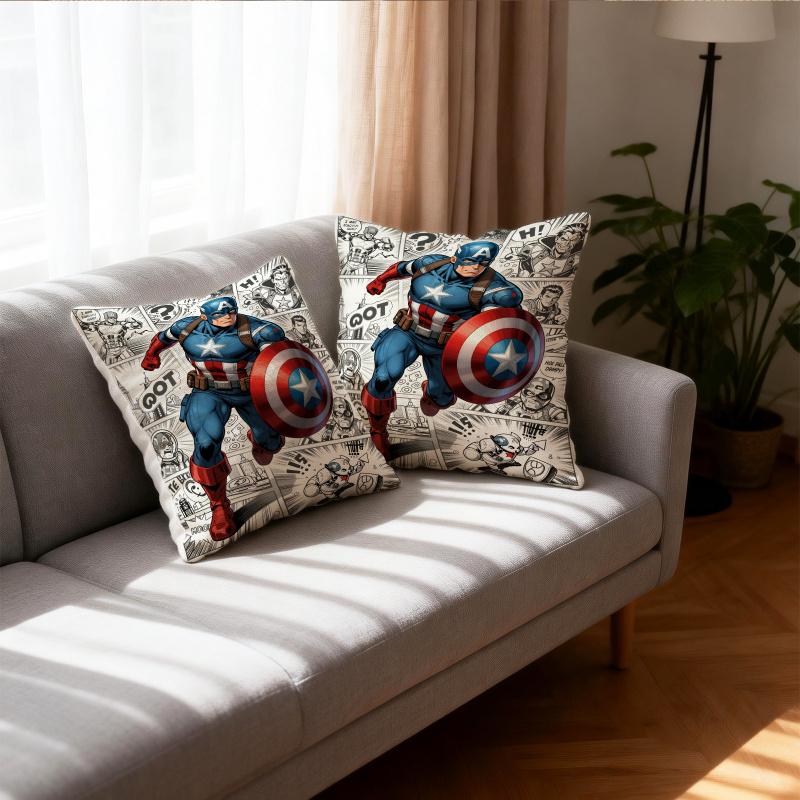 Throw Pillow Cushion Accent Pillow Includes Pillow Core 18.18 Inch Marvel Comic Hero Print Soft Decor For Multi‑Scene Use