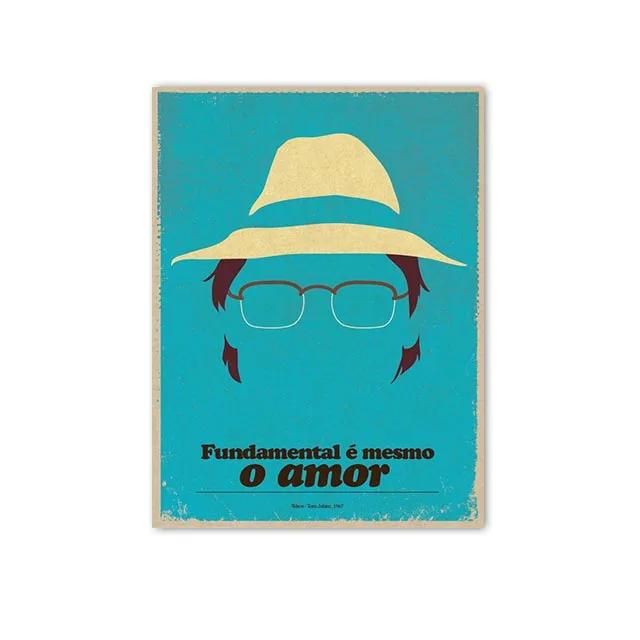 

Минималистичные постеры от великих бразильских художников Классика Бразильская популярная музыка Холст Живопись Настенное искусство Фотографии певцов Принты 8X12inch 20x30cm