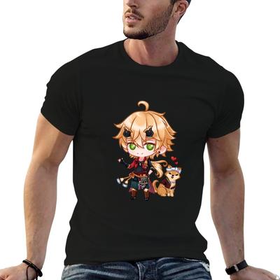 Thoma Chibi T-Shirt Anime T Shirts Oversize Man T Shirt Luxury Cotton Tshirt 100% T-shirt