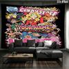 Cyberpunk Hero Custom Name Wall Tapestry Aesthetic Wall Hanging Printed Fabric Blanket Decorative Tapestries For Bedroom Living Room Home Decor