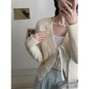 Korean-Style Women's Autumn Knit Cardigan with Tie Design