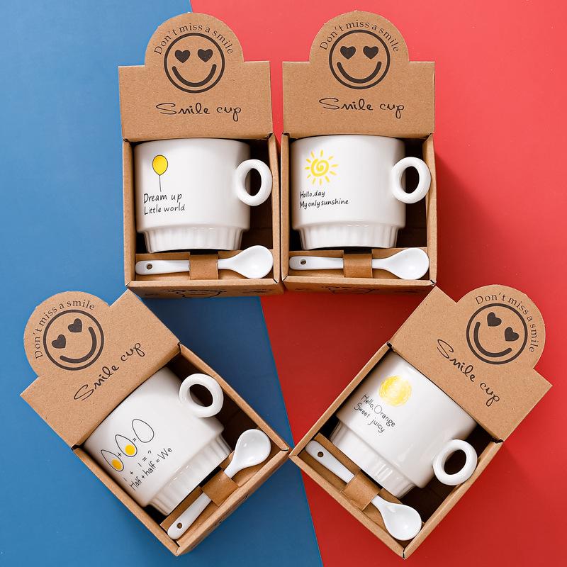 Ceramic Cup Gift Box Set Coffee Cup Creative Event Promotional Gifts Holiday Cup Souvenir