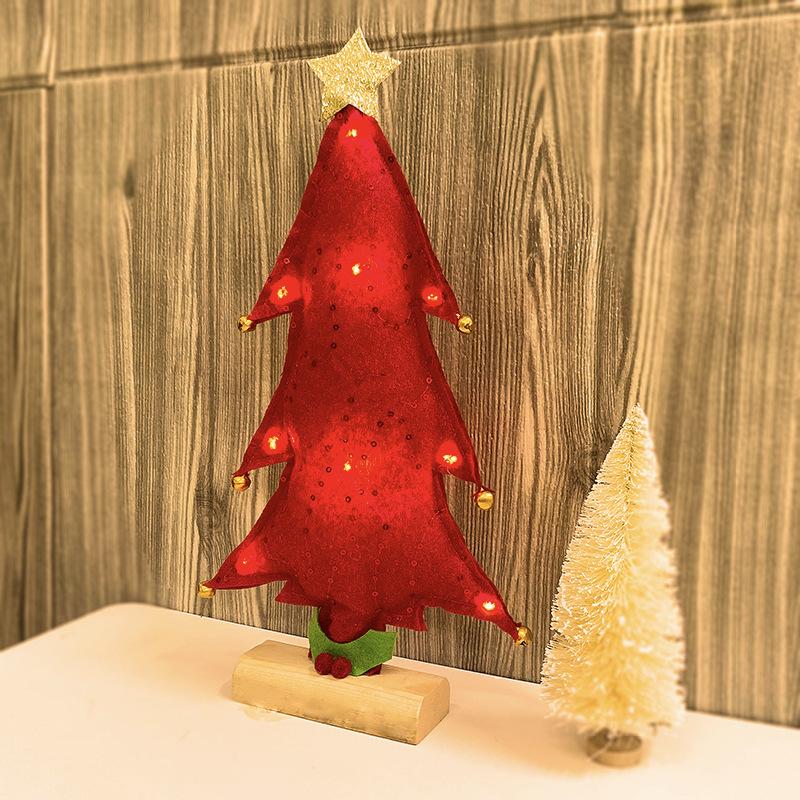 Mini LED Christmas Tree Desktop Ornaments Merry Christmas Decorations for Home Xmas Ornaments Kids Gifts 2024 Happy New Year