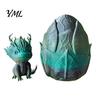 Desktop Dragon Egg with Mini Toy, 3D Printed Miniature Figurine, Decoration for Home Office Model