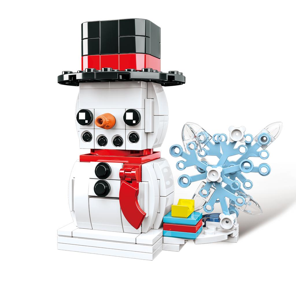 Single 1pcs Christmas Santa Claus Elk Snowman Tree Model Building Blocks Model Gift Toys for Children Xmas